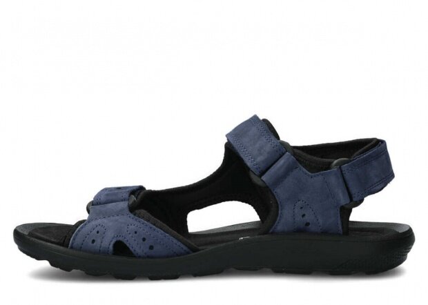 Men's sandal NAGABA 265 navy blue samuel leather