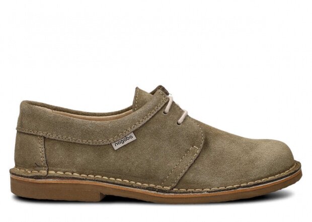 Men's shoe NAGABA 077 olive velours leather