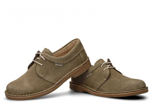 Men's shoe NAGABA 077 olive velours leather