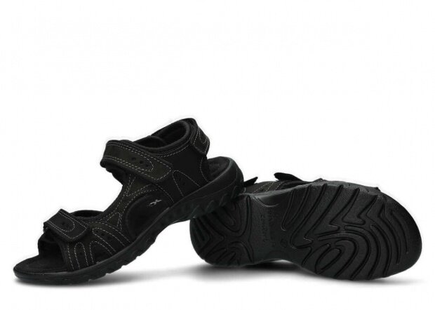 Women's sandal NAGABA 264 black crazy leather