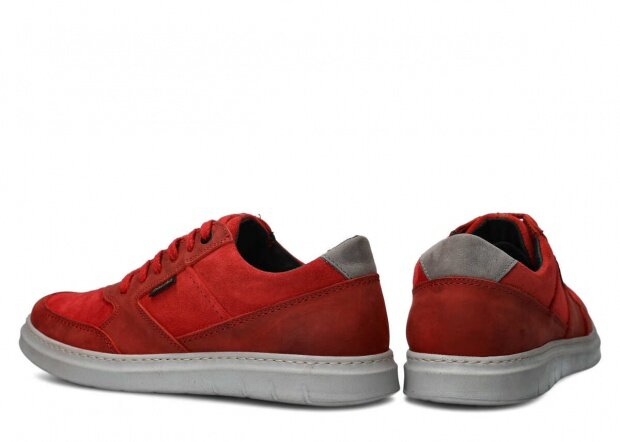 Men's shoe NAGABA 438 red velours leather