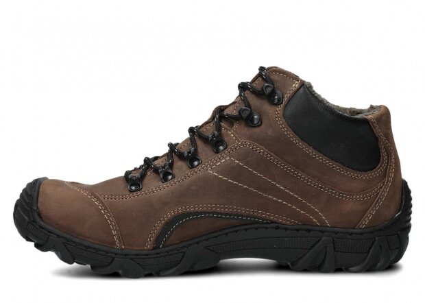 Men's trekking ankle boot NAGABA 402 olive crazy leather