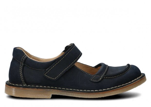 Women's shoe NAGABA 131 TOBE navy blue crazy leather