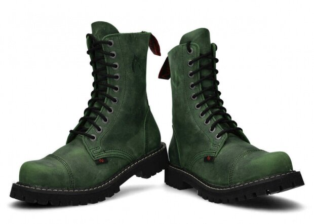 Combat booty NAGABA 10H green crazy leather