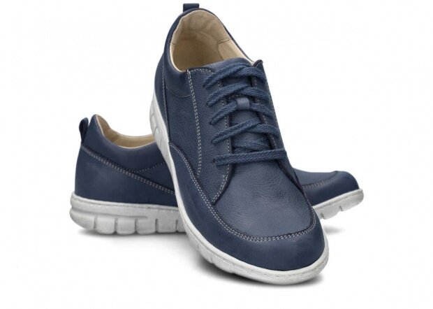 Shoe NAGABA 030 navy blue rustic leather
