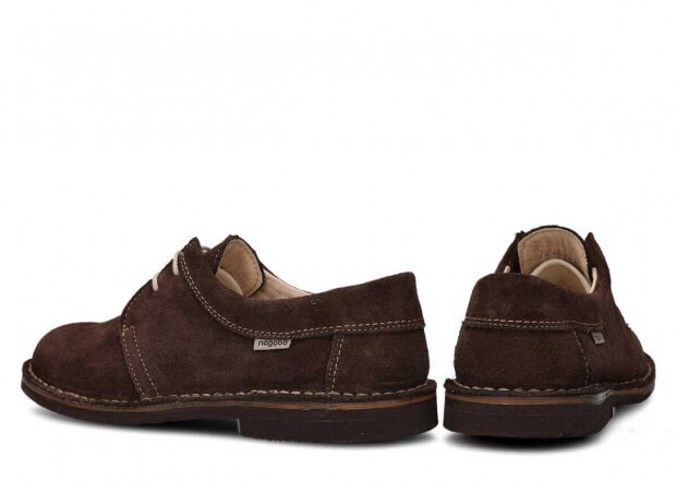 Men's shoe NAGABA 077 brown velours leather