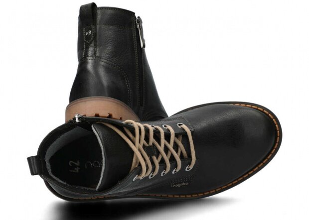 Men's hiking boot NAGABA 089 black rustic leather