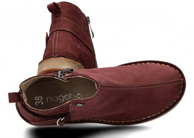 Women's ankle boot NAGABA 086 burgundy samuel leather
