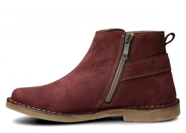 Women's ankle boot NAGABA 086 burgundy samuel leather