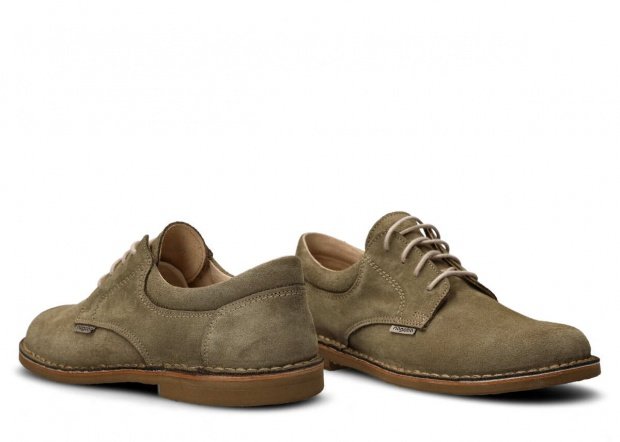 Men's shoe NAGABA 001 olive velours leather