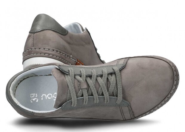 Shoe NAGABA 042 grey samuel leather