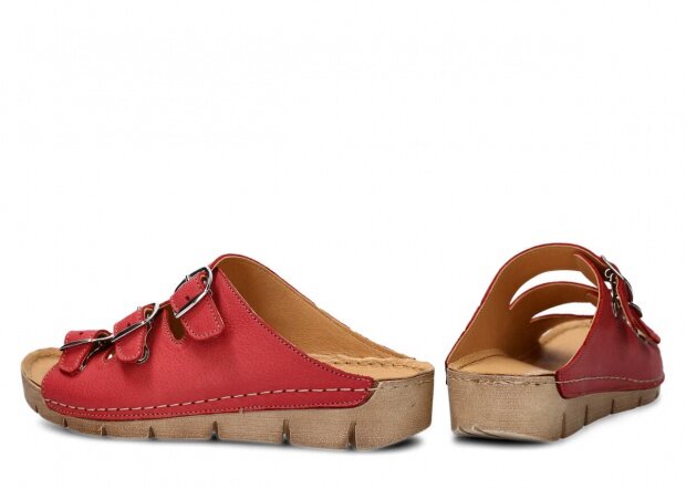 Women's sandal NAGABA 106 red rustic leather