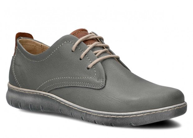 Shoe NAGABA 331 grey rustic leather