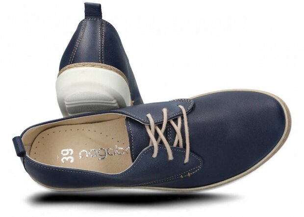 Shoe NAGABA 365 navy blue rustic leather