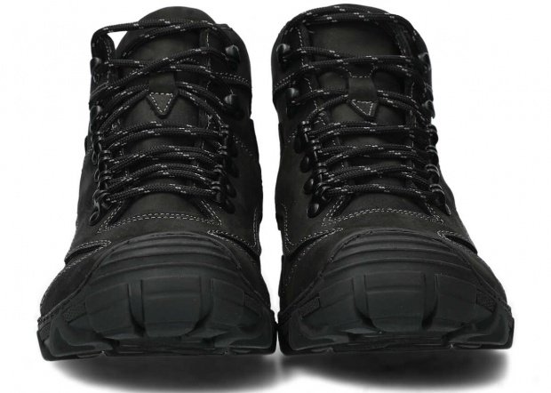 Men's trekking ankle boot NAGABA 401 black crazy leather