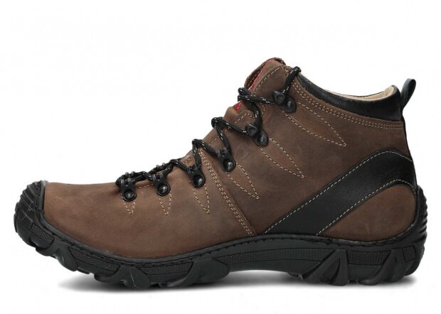 Men's trekking ankle boot NAGABA 403 olive crazy leather