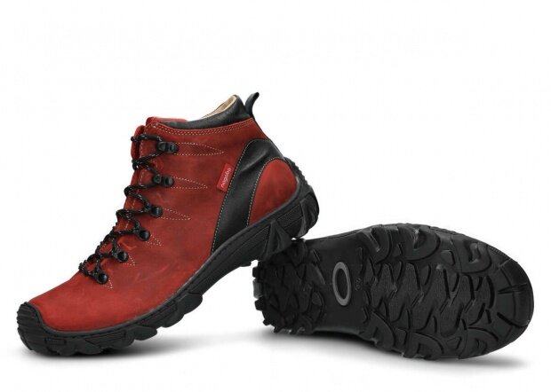 Men's trekking ankle boot NAGABA 403 red crazy leather