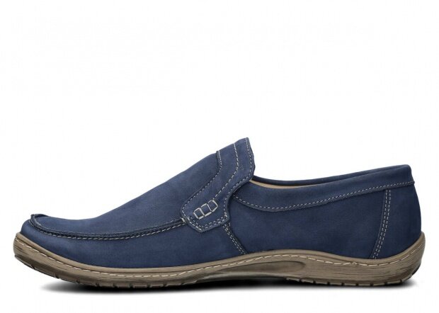Men's shoe NAGABA 419 navy blue samuel leather