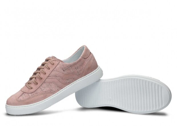 Shoe NAGABA 069 pink velours leather