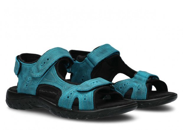 Women's sandal NAGABA 264 turquoise crazy leather