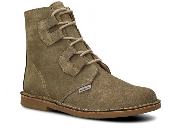 Men's ankle boot NAGABA 188 STBE olive velours leather