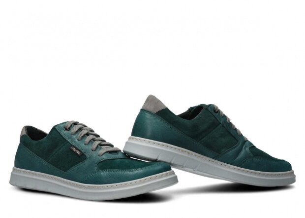 Men's shoe NAGABA 438 green velours leather