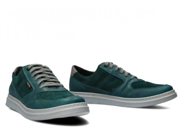 Men's shoe NAGABA 438 green velours leather