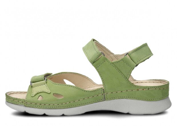 Women's sandal NAGABA 102 pistachio samuel leather