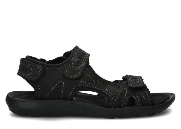 Men's sandal NAGABA 265 black crazy leather