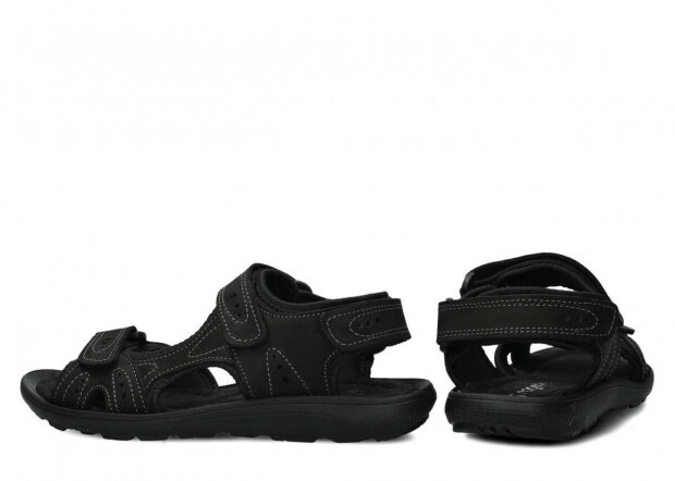 Men's sandal NAGABA 265 black crazy leather