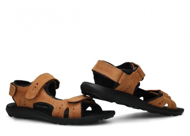 Men's sandal NAGABA 265 brown crazy leather