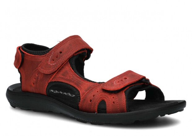 Men's sandal NAGABA 265 red crazy leather