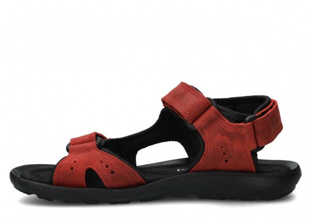Men's sandal NAGABA 265 red crazy leather