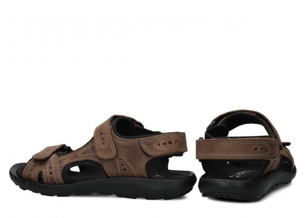 Men's sandal NAGABA 265 olive crazy leather