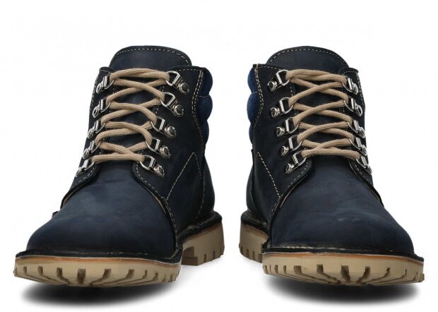 Hiking boot NAGABA 112 LUBE navy blue crazy leather