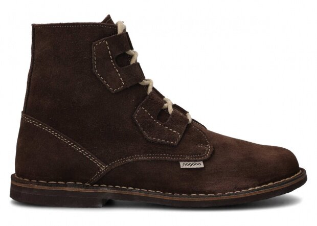 Men's ankle boot NAGABA 188 brown velours leather