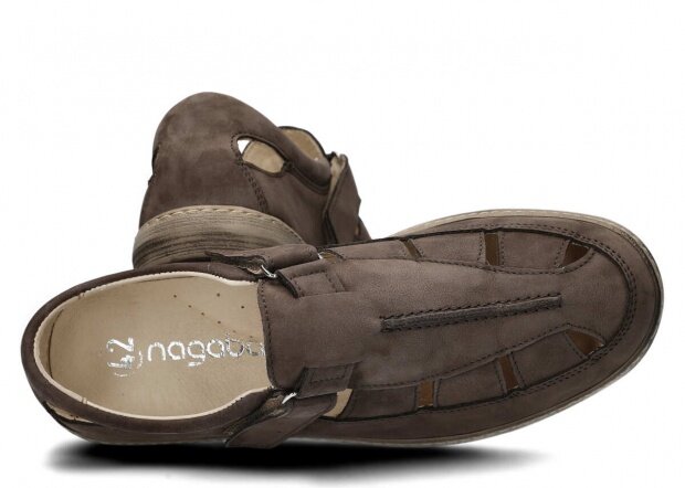 Men's shoe NAGABA 426 olive samuel leather