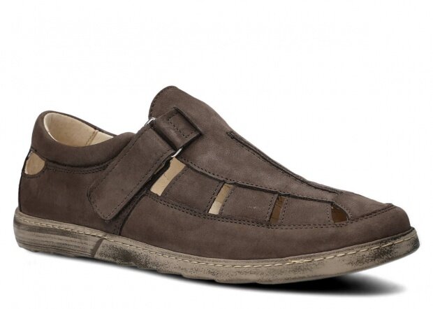 Men's shoe NAGABA 426 olive samuel leather