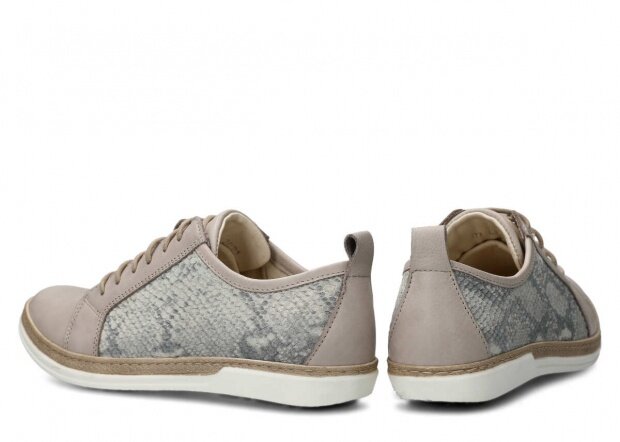 Shoe NAGABA 377 light grey rustic+white snake leather