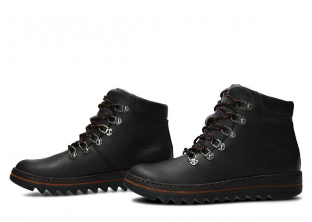 Trekking ankle boot NAGABA 281 black rustic leather