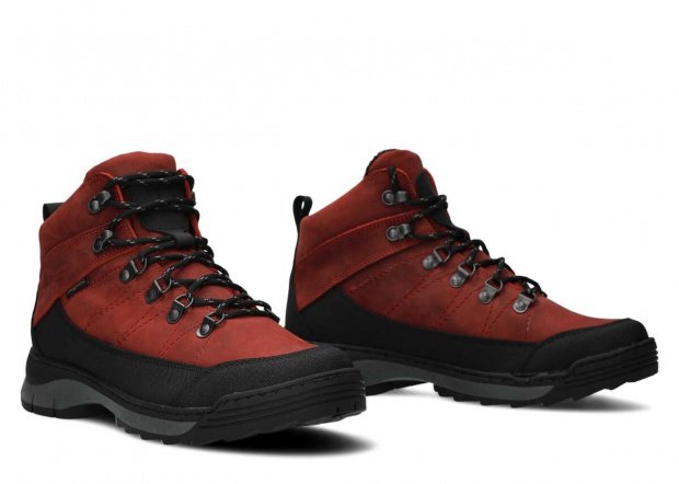 Men's trekking ankle boot NAGABA 442 red crazy leather
