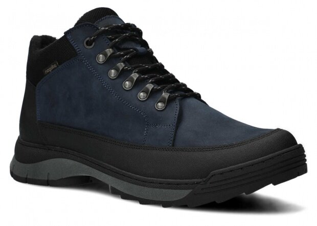 Men's trekking ankle boot NAGABA 443 navy blue crazy leather