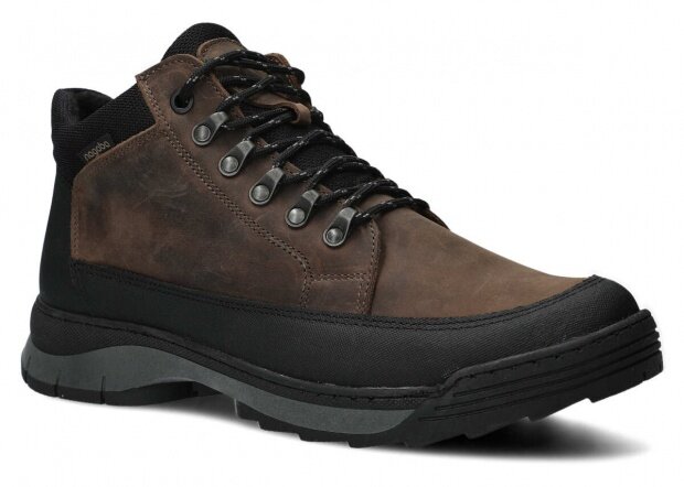 Men's trekking ankle boot NAGABA 443 olive crazy leather