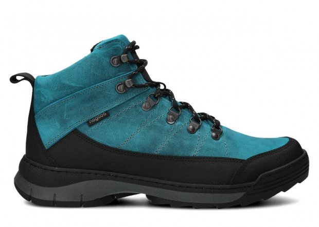 Men's trekking ankle boot NAGABA 442 turquoise crazy leather