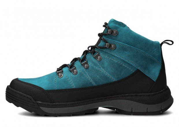 Men's trekking ankle boot NAGABA 442 turquoise crazy leather