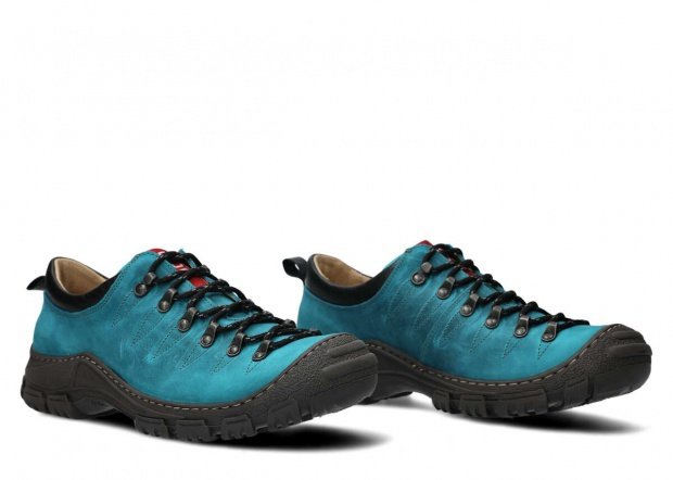 Men's trekking shoe NAGABA 444 turquoise crazy leather