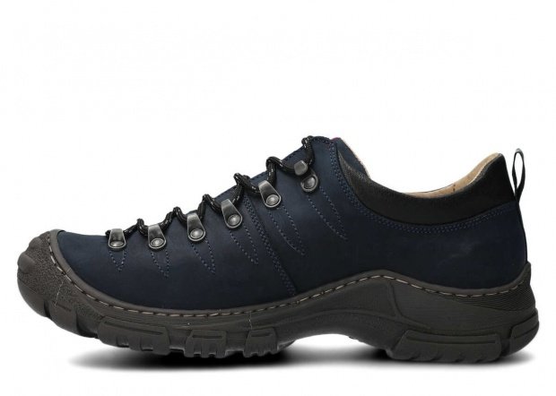 Men's trekking shoe NAGABA 444 navy blue crazy leather