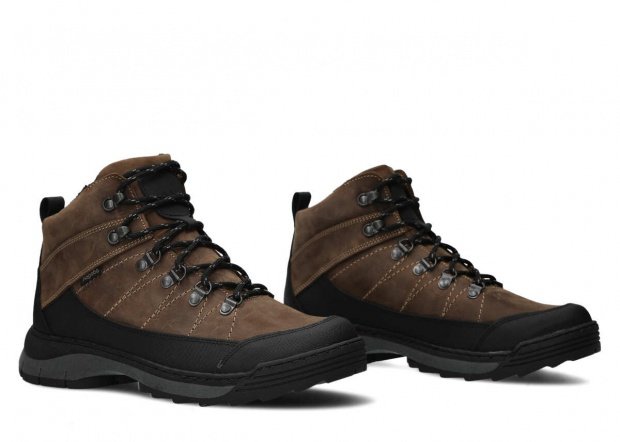 Men's trekking ankle boot NAGABA 442 olive crazy leather