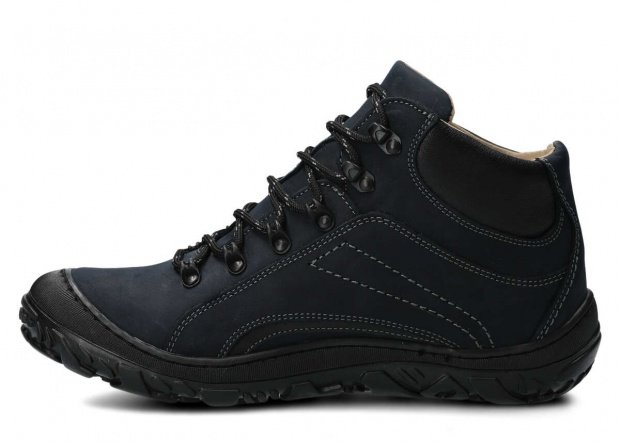 Trekking ankle boot NAGABA 258 navy blue crazy leather