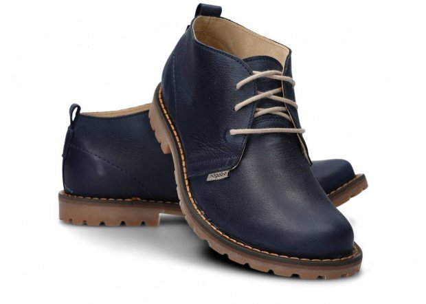 Men's ankle boot NAGABA 407 navy blue rustic leather